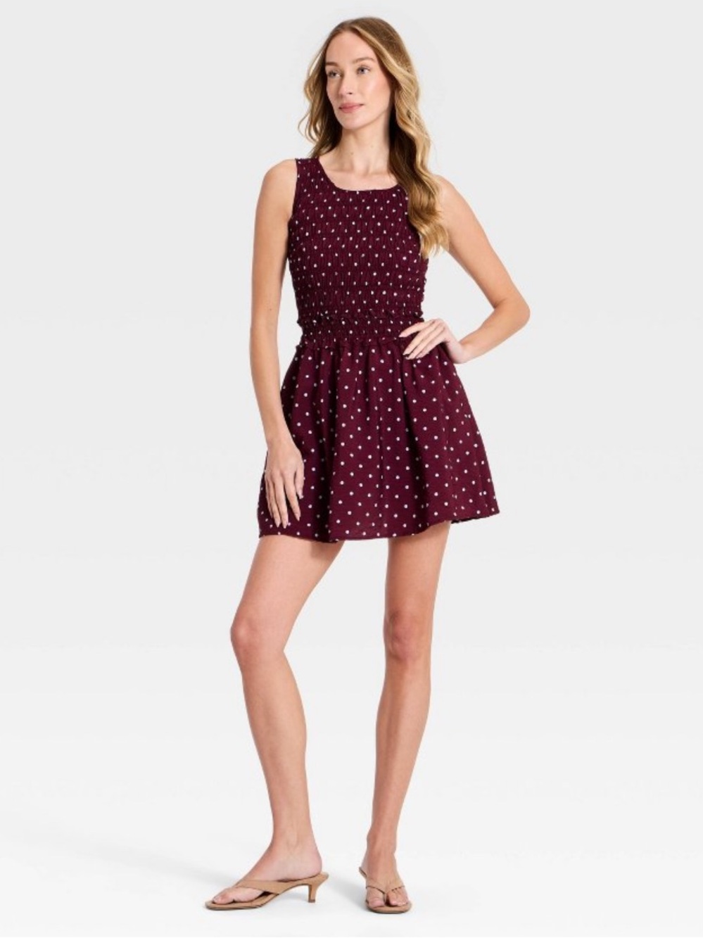A New Day Smocked Mini A-Line Dress SZ M